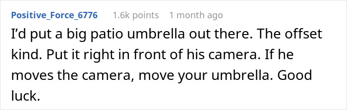 Neighbor Builds A Fence And Puts Up A Camera Facing This Guy&rsquo;s Yard, People In The Comments Come Up With The Best Solutions