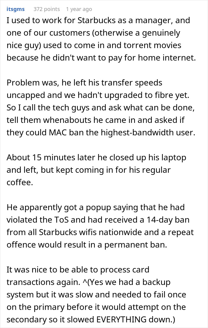 &ldquo;I Let Most Things Slide. Not Today&rdquo;: Caf&eacute; Manager Runs Out Of Patience With Aggravating Karen, Blocks All Wi-Fi Access For Her Device