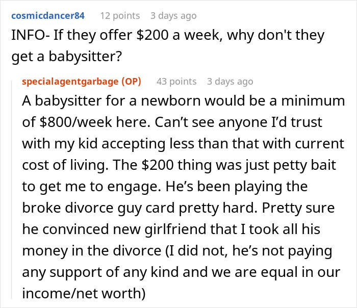 Woman Confronted By Ex Husband's New GF After She Refuses To Watch Their New Baby 