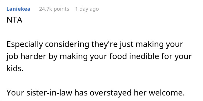 Woman&rsquo;s Husband And His Sister Kept &ldquo;Fixing&rdquo; Her Food To The Point That She And Her Kids Would Refuse To Eat It, So She Finally Snaps