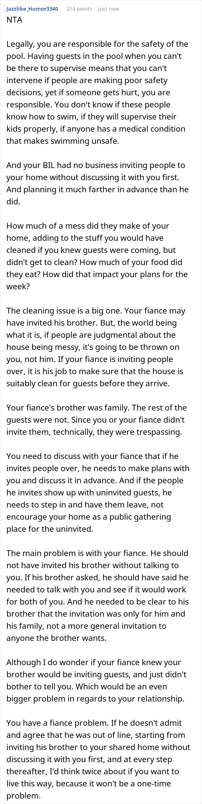 Woman Blamed For Being &ldquo;Unwelcoming&rdquo; For Sitting Inside While Uninvited Guests Have A Party In Her Pool