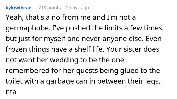 Woman Tells Her Sister's Wedding Guests Not To Touch The Food Because It's Leftovers From Her Wedding 8 Months Ago