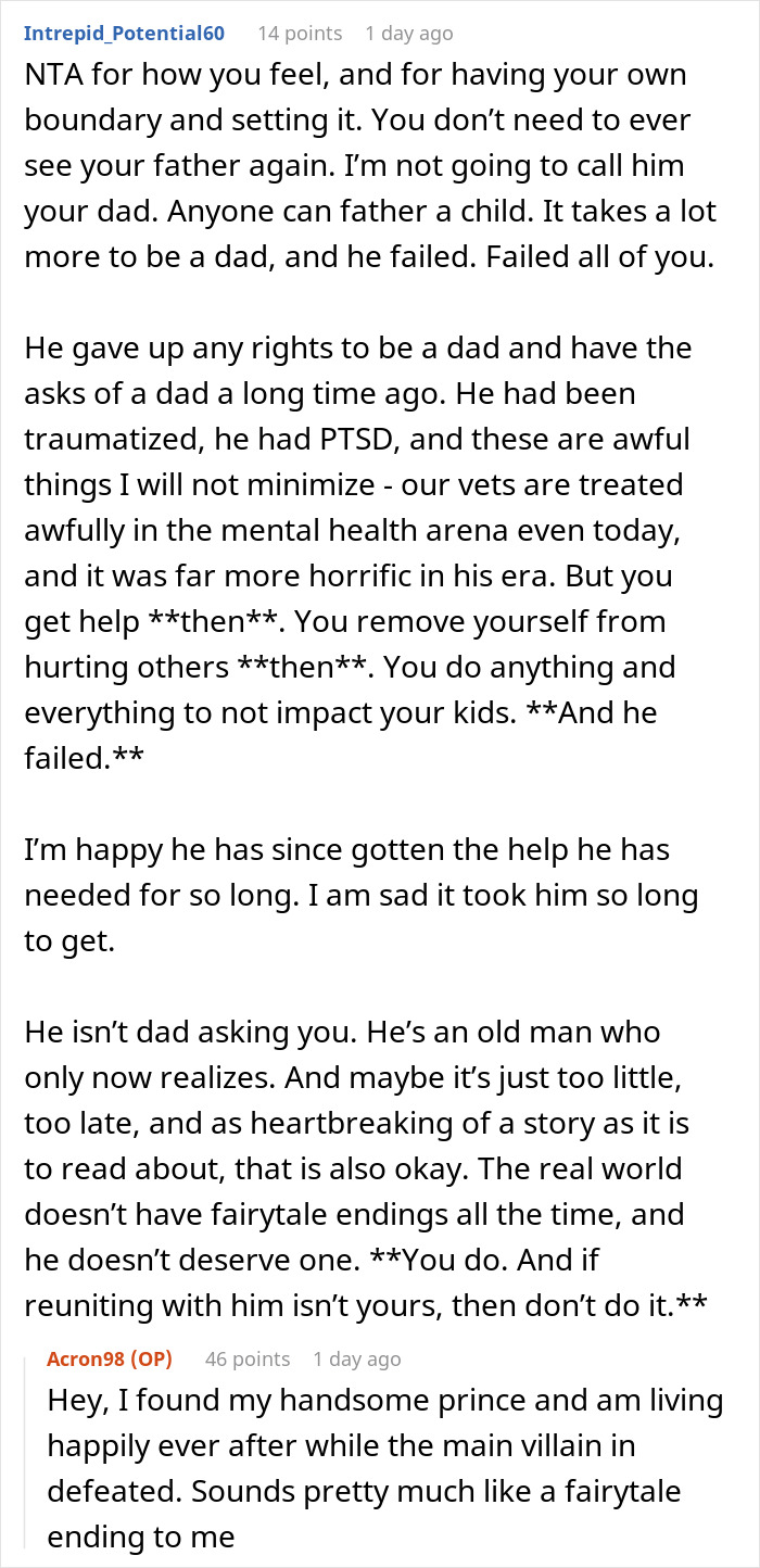Dad Expects Kid To Forgive 20 Years Of Abuse Because He&rsquo;s &ldquo;Changed&rdquo;, They Tell It Like It Is