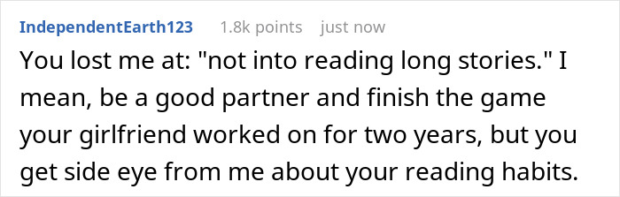Girlfriend &lsquo;Looks Shocked&rsquo; After Boyfriend Refuses To Finish A Game She&rsquo;s Been Working On For Almost 2 Years