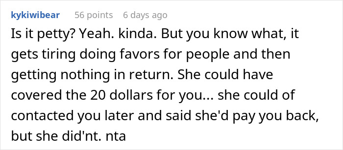 Woman Loses A Free Ride To Work After 14 Months By Asking Coworker To Pay For Their Lift Instead Of Returning The Favor