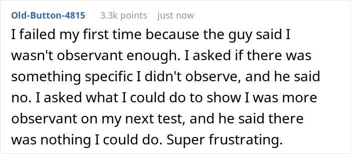 16 Y.O. In Tears After Driving Instructor Purposefully Fails Him By Ignoring Request To Buckle Up