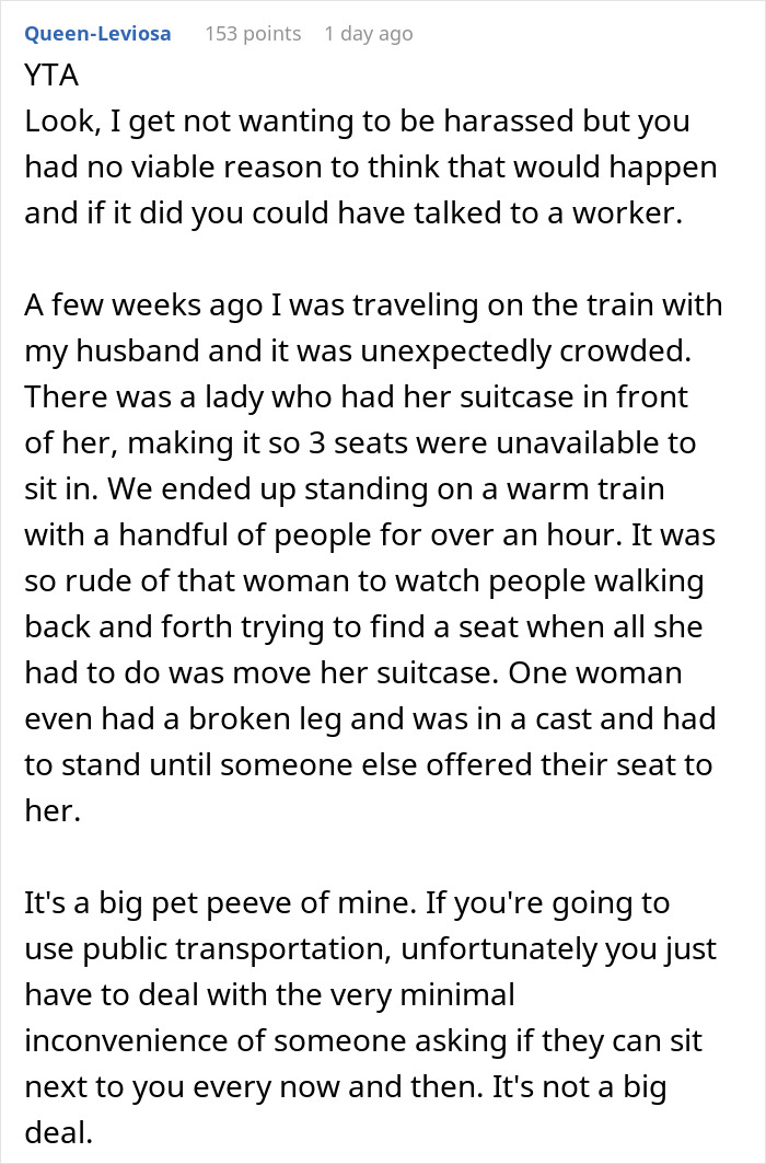 Woman Doesn&rsquo;t Want Men Sitting Next To Her On A Busy Train, Gets In An Argument When She&rsquo;s Asked To Move Her Bag From An Empty Seat