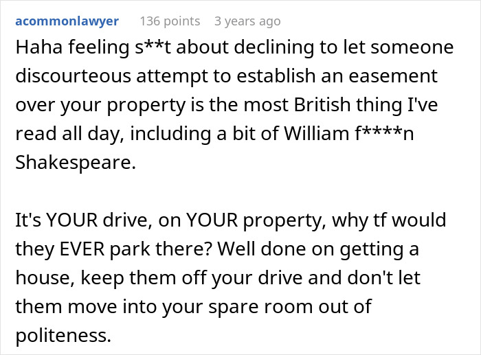 "I've Noticed My Driveway Is Always Full Of Their Cars": Man Is Sick And Tired Of Neighbors Parking Cars On His Driveway So He Decides To Block It