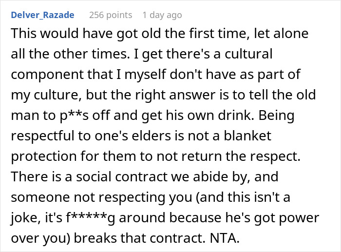 Person Gets Called A Jerk By Their Parents After Teaching Their Uncle A Lesson As He Kept Annoying Them With Drink Requests Person Gets Called A Jerk By Their Parents After Teaching Their Uncle A Lesson As He Kept Annoying Them With Drink Requests