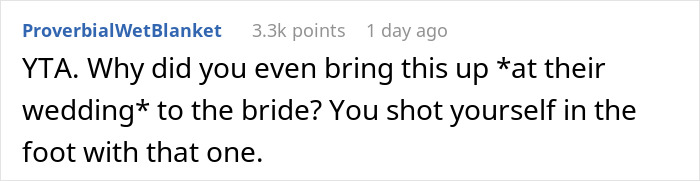"Am I The Jerk For Being Pissed There Was No Alcohol At A Wedding?"
