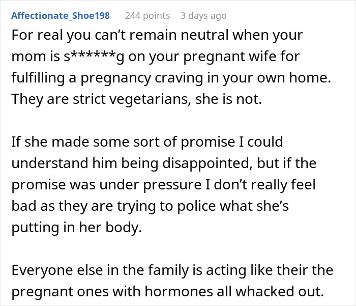 Pregnant Woman Feels Guilty For Ordering Chicken Wings And Upsetting Her Vegetarian MIL, Asks For Advice Online Pregnant Woman Feels Guilty For Ordering Chicken Wings And Upsetting Her Vegetarian MIL, Asks For Advice Online
