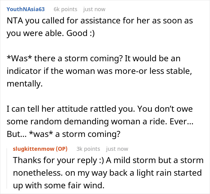 &ldquo;My 'Weird' Radar Was Going Off&rdquo;: Hiker Refuses To Drive An Older Woman Home Before A Storm And Feels Bad, Gets Backed Up By Folks Online
