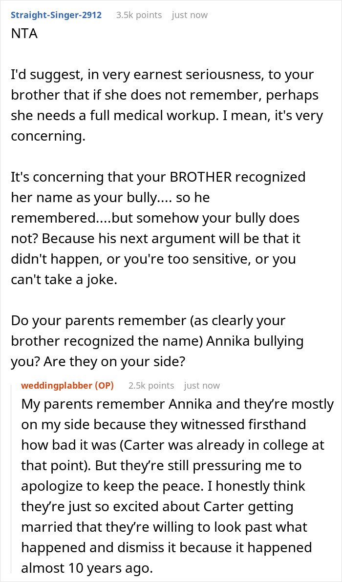 Brother Introducing His Fianc&eacute;e At A Family Event Takes A Turn When His Sister Recognizes Her High School Bully And Sheds Light On Her Past