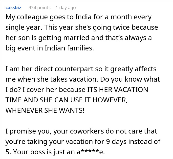 Boss Turns Down This Employee&rsquo;s Vacation To Europe Because They Feel That Taking 7-9 Days Off Is &lsquo;Unfair&rsquo; To Others