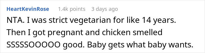 Pregnant Woman Feels Guilty For Ordering Chicken Wings And Upsetting Her Vegetarian MIL, Asks For Advice Online Pregnant Woman Feels Guilty For Ordering Chicken Wings And Upsetting Her Vegetarian MIL, Asks For Advice Online