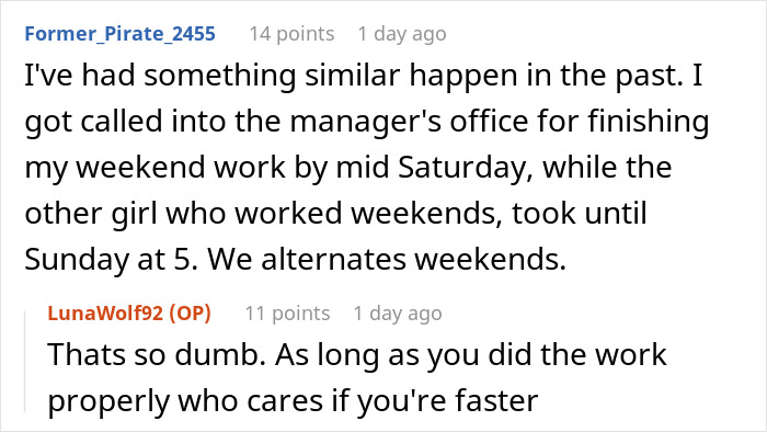 “I Got Reprimanded”: Worker Gets Called Out For Being Faster Than Others, So She Maliciously Complies With New Orders “I Got Reprimanded”: Worker Gets Called Out For Being Faster Than Others, So She Maliciously Complies With New Orders