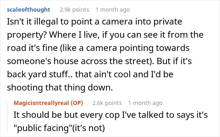 Neighbor Builds A Fence And Puts Up A Camera Facing This Guy&rsquo;s Yard, People In The Comments Come Up With The Best Solutions