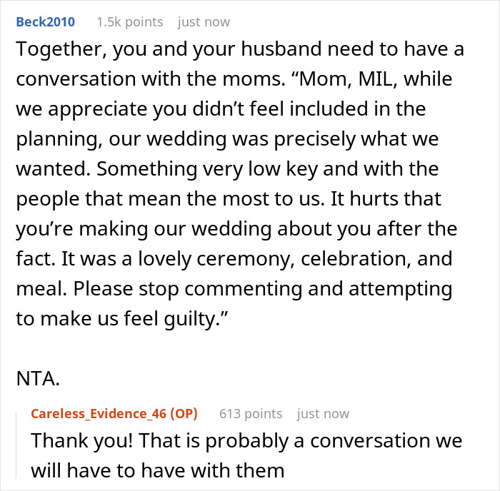 &ldquo;[Am I The Jerk] For Taking Away Everyone&rsquo;s Chance To Be Involved With The Wedding?&rdquo;