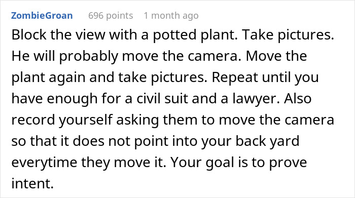 Neighbor Builds A Fence And Puts Up A Camera Facing This Guy&rsquo;s Yard, People In The Comments Come Up With The Best Solutions