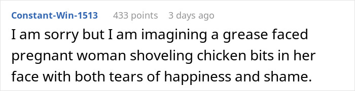 Pregnant Woman Feels Guilty For Ordering Chicken Wings And Upsetting Her Vegetarian MIL, Asks For Advice Online Pregnant Woman Feels Guilty For Ordering Chicken Wings And Upsetting Her Vegetarian MIL, Asks For Advice Online