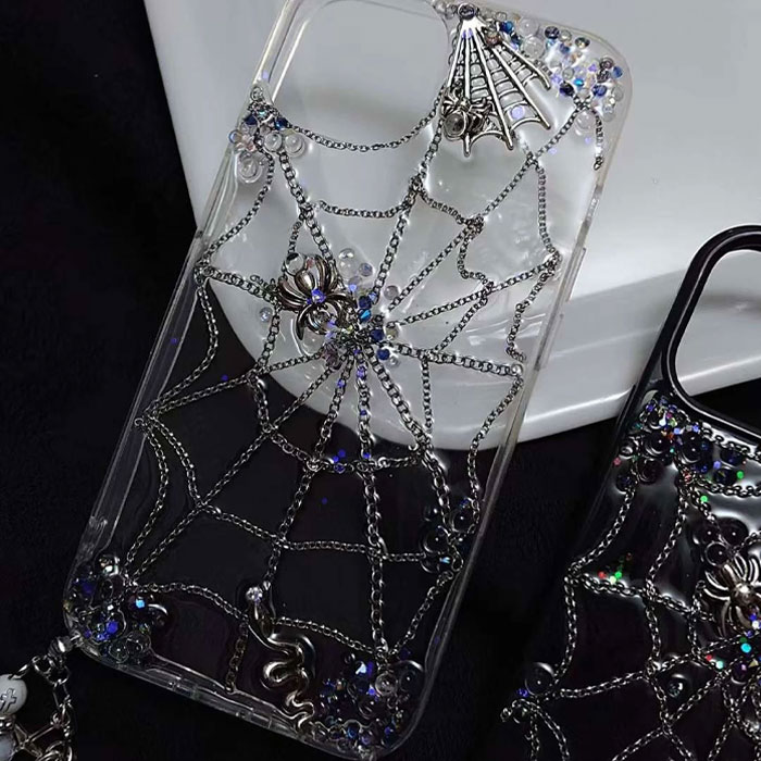 Crystal Spider Web Phone Case