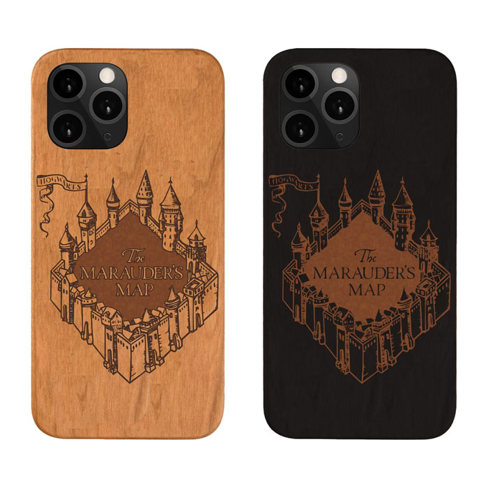 The Marauders Map Wood Phone Case