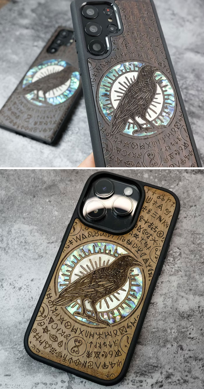 The Haloed Crow Wooden Case