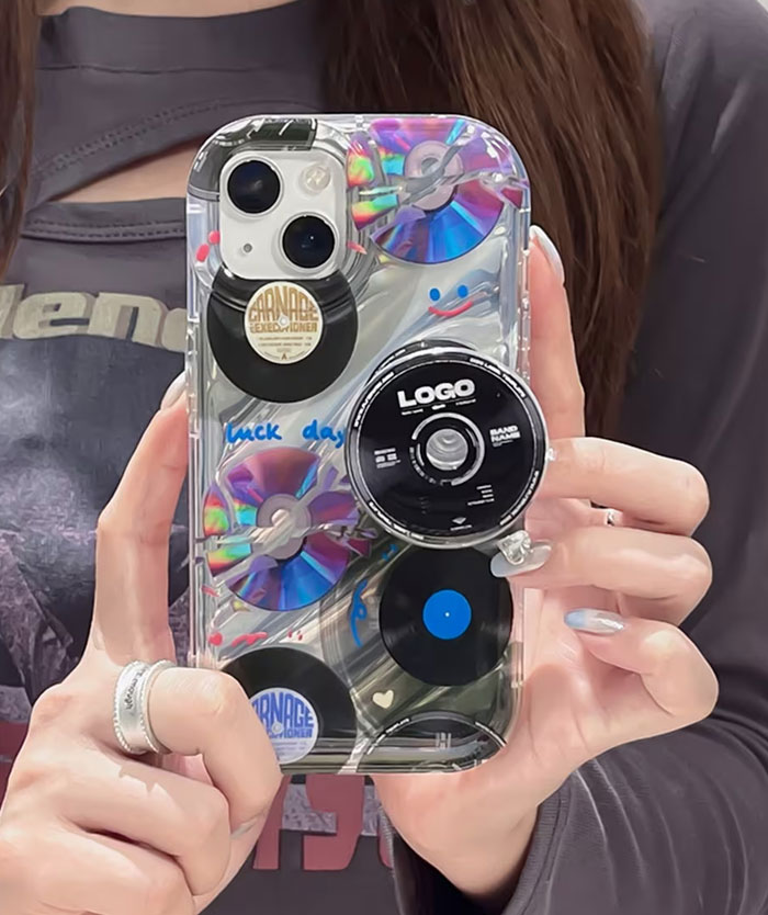 Vintage Vinyl Record And CD Phone Case