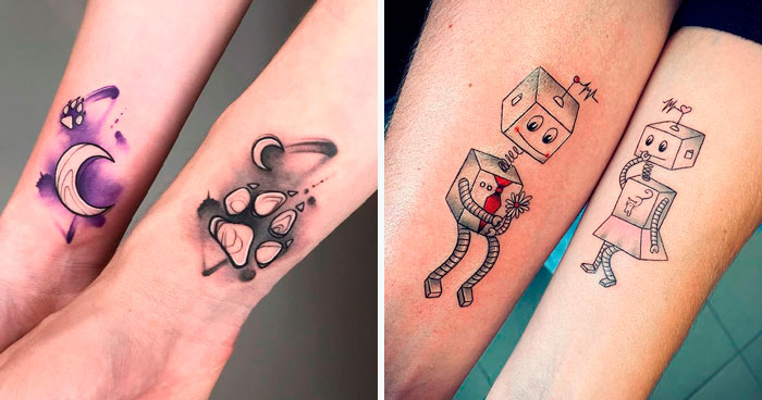 86 Matching Tattoos For Couples, Siblings, Friends, And All The Special People In Your Life