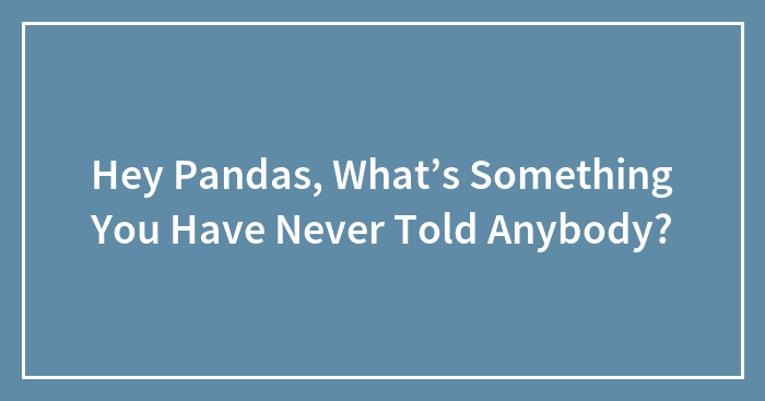 Hey Pandas, What’s Something You Have Never Told Anybody?