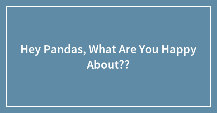 Hey Pandas, What Are You Happy About??