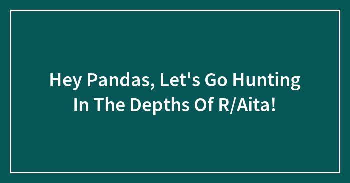 Hey Pandas, Let’s Go Hunting In The Depths Of R/Aita!