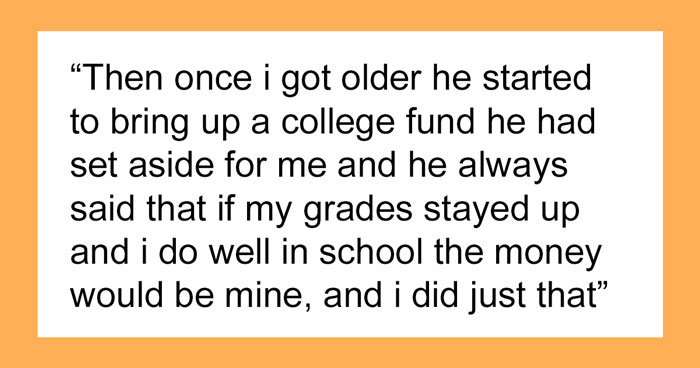 Dad Promises His Daughter College Fund, Ends Up Spending All The Money On His Wedding, Is Offended After Daughter Cuts Ties With Him