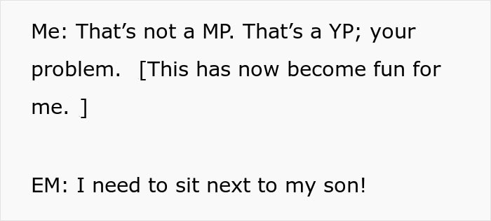 Guy Deals With Entitled Parent Using Movies Quotes When She Won't Stop Pestering Him About Switching Seats