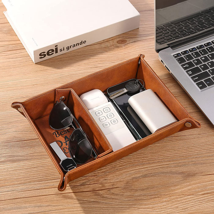 MUKOSEL Leather Valet Tray