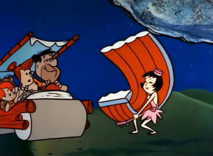 Betty carrying the giant rib