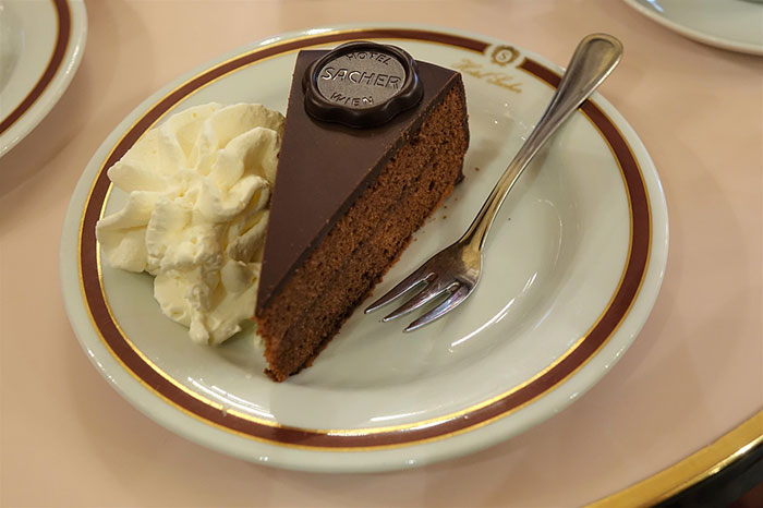 Piece of Sachertorte torte cake