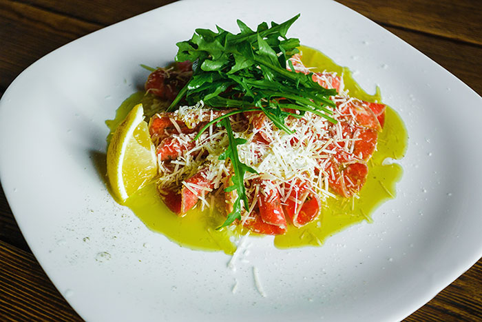 Carpaccio on a plate