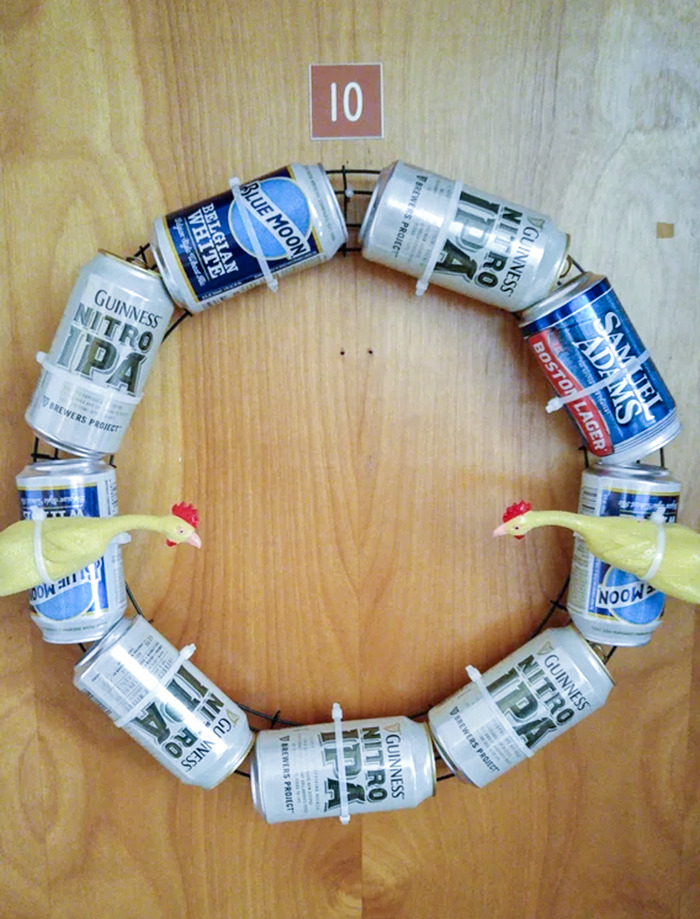 When Your Husband Is Crafty But Ridiculous. He Made This Yesterday And Put It On The Front Door