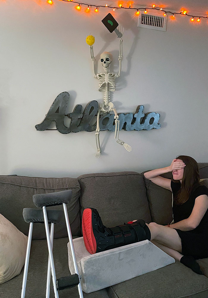 My Wife Broke Her Ankle In 3 Places Playing Pickleball, So I Decided To Decorate Accordingly