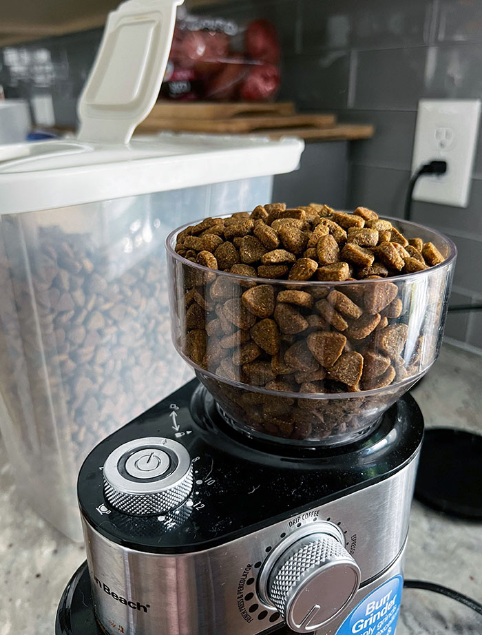 I Think My Husband Was Tired This Morning Because That Is Dog Food And Not Coffee Beans