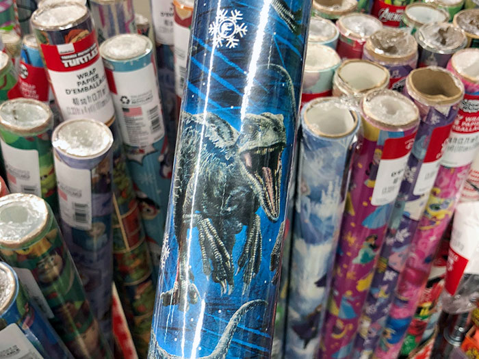 My Wife Asked Me To Pick Up A Roll Of Hannukah Wrapping Paper. The Criteria I Was Given Was "It Should Be Blue And White"