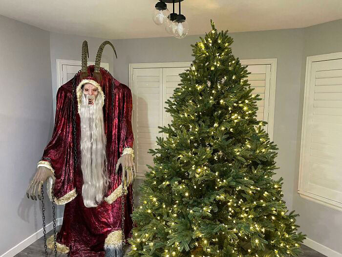 My Wife Insisted That We Start To Put Up Christmas Stuff. She Did Not Appreciate That I Put This Up In Secret While She Was At Work