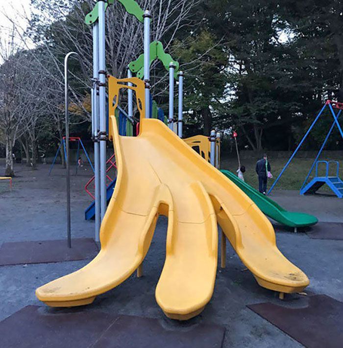 Never Split Your Legs When You Slide Down