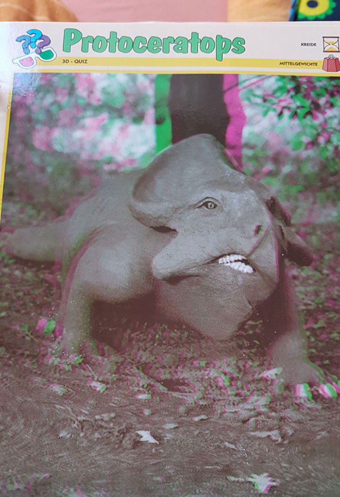 This Dinosaur In One Of The Kids' Books At Our School. The 3D Effect Just Makes It Worse