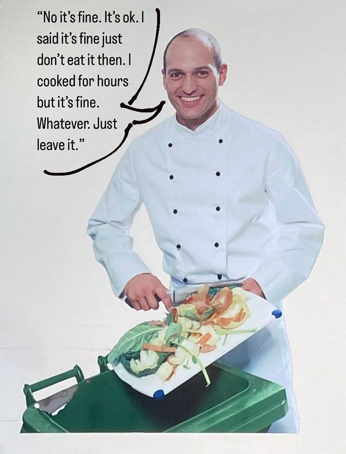 He Slaved Over A Hot Oven All Day To Cook You Those Kitchen Scraps