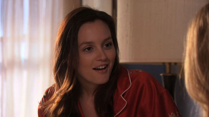 Blair wearing red pyjama 