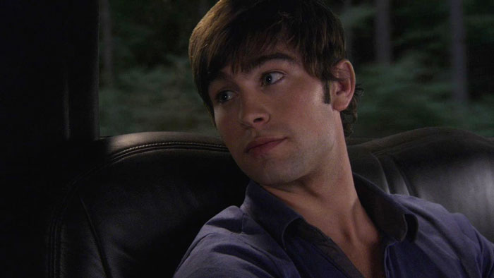 Nate wearing blue shirt 