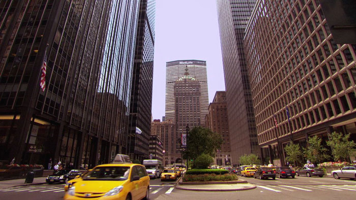 Yellow cab in the city 