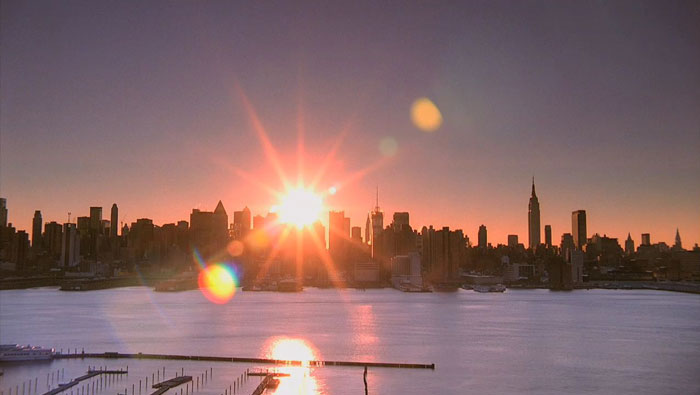 Manhattan during sunset 
